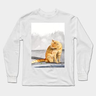 My friend Rosalina Cat Watercolor Portrait Long Sleeve T-Shirt